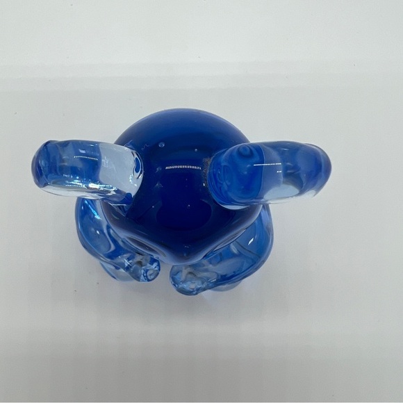 Vintage Light Blue Art Glass Koala Teddy Bear Paperweight 3.5" Sculpture Figure - Picture 5 of 5